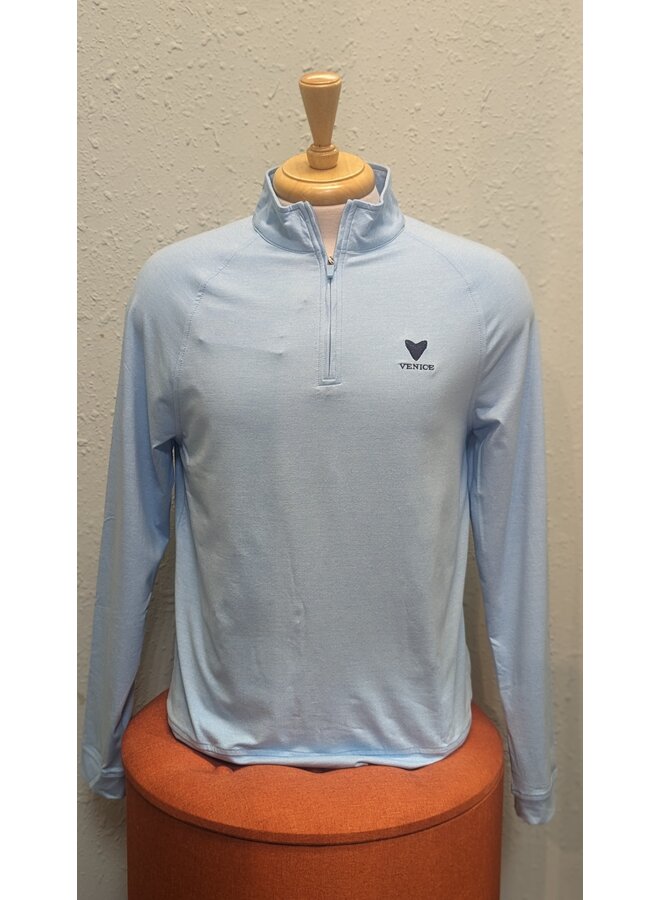 M Cruiser Hthr Qtr Zip - Venice Logo