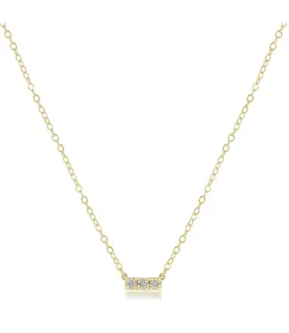 enewton 14KT GOLD AND DIAMOND SIGNIFICANCE BAR NECKLACE - THREE