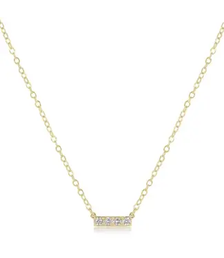 enewton 14KT GOLD AND DIAMOND SIGNIFICANCE BAR NECKLACE - FOUR