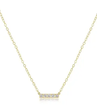 enewton 14KT GOLD AND DIAMOND SIGNIFICANCE BAR NECKLACE - FIVE