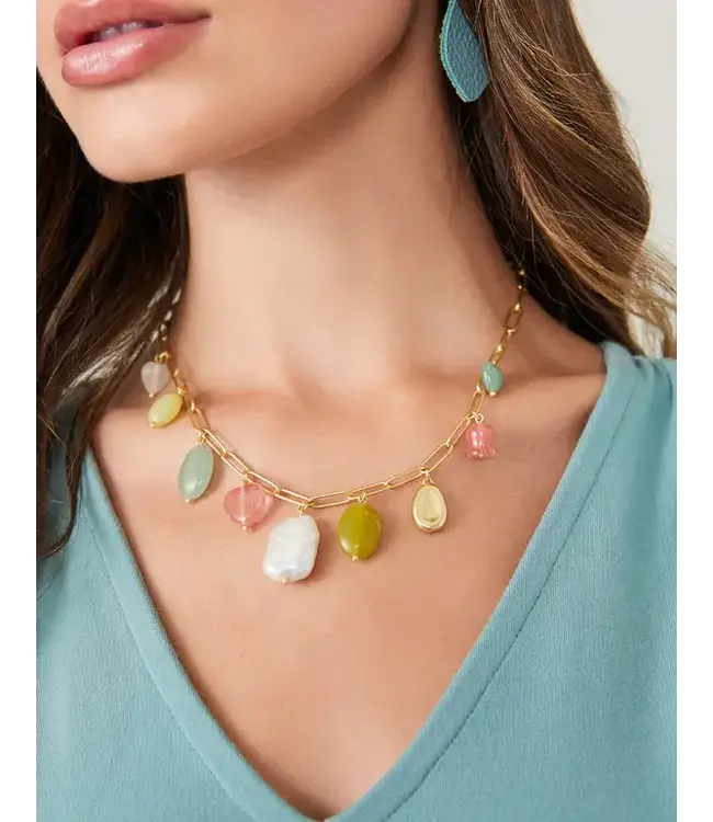 COTTON CANDY NECKLACE 18" MULTI