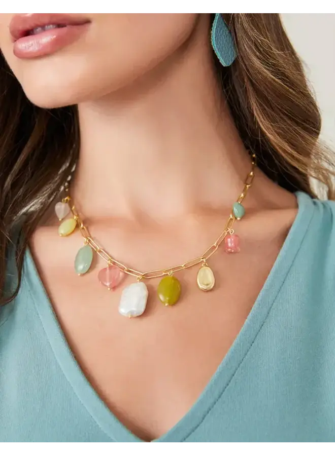 COTTON CANDY NECKLACE 18" MULTI