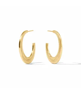 Julie Vos Nassau Crescent Hoop-Gold-M