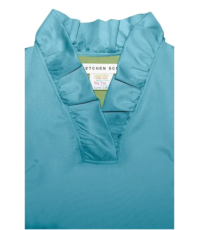 RUFFNECK 3/4 SLEEVE TOP