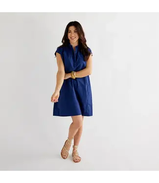 Caryn Lawn SEASIDE DRESS NAVY