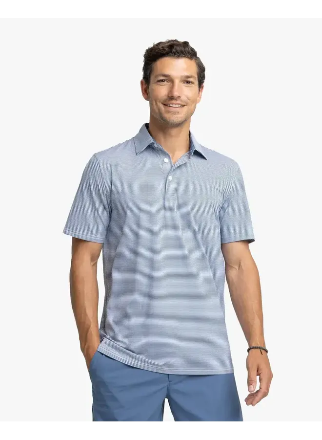M SS Brrreeze Meadowbrook Stripe Polo