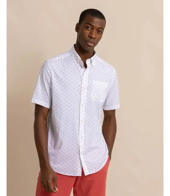 Southern Tide M SS Brrr IC Beach Voyager Sportshirt