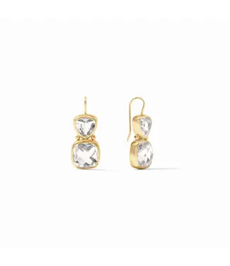 Julie Vos Aquitaine Earring-Clear Crystal-OS