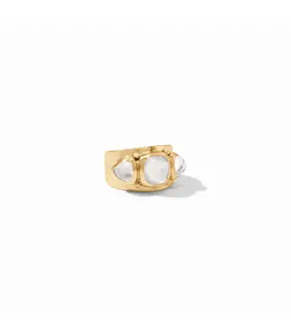 Julie Vos Aquitaine Ring-Iridescent Clear Crystal-7