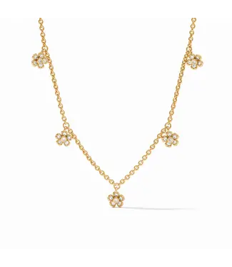 Julie Vos Laurel Delicate Charm Necklace-Cubic Zirconia-OS