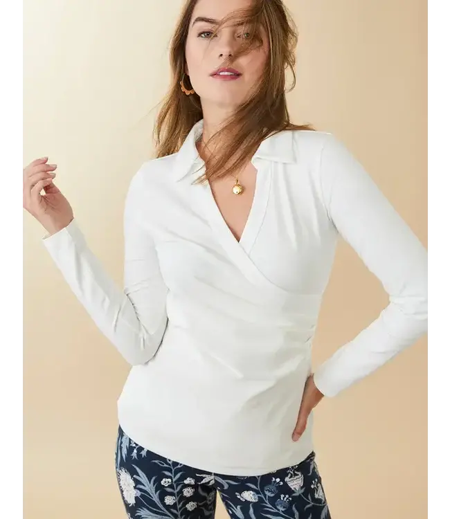 Spartina EDELINE WRAP TOP PEARL