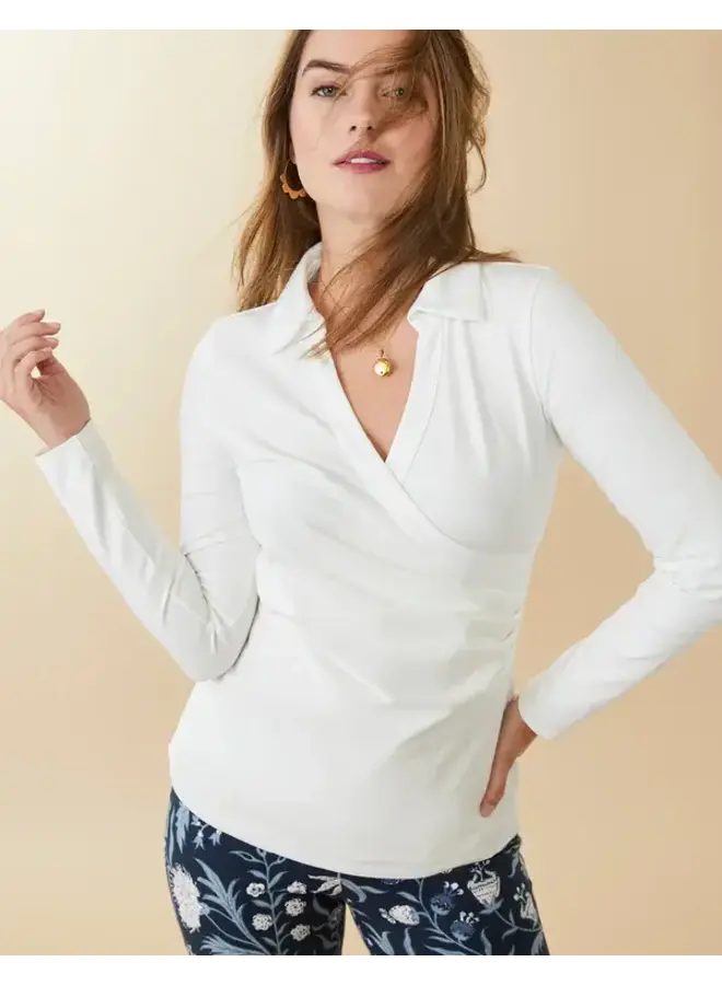 EDELINE WRAP TOP PEARL