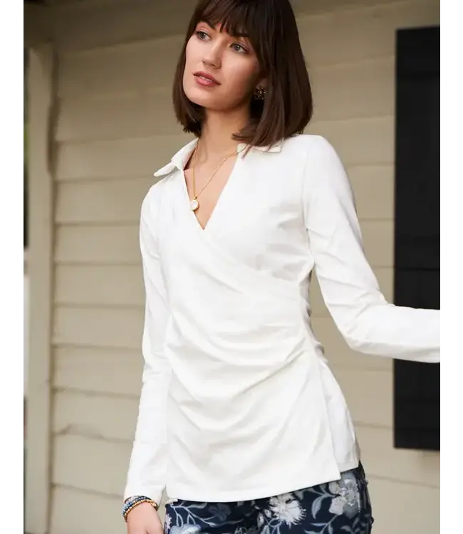 Spartina EDELINE WRAP TOP PEARL