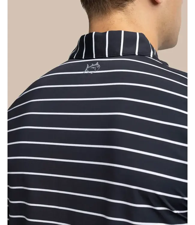 Southern Tide M SS Brreeze Desmond Stripe Perf Polo