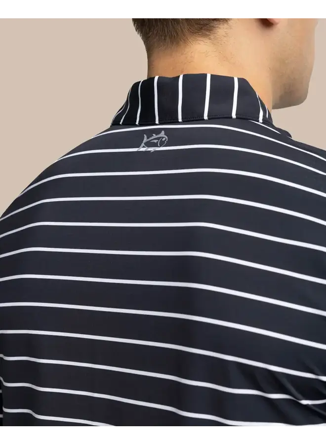 M SS Brreeze Desmond Stripe Perf Polo