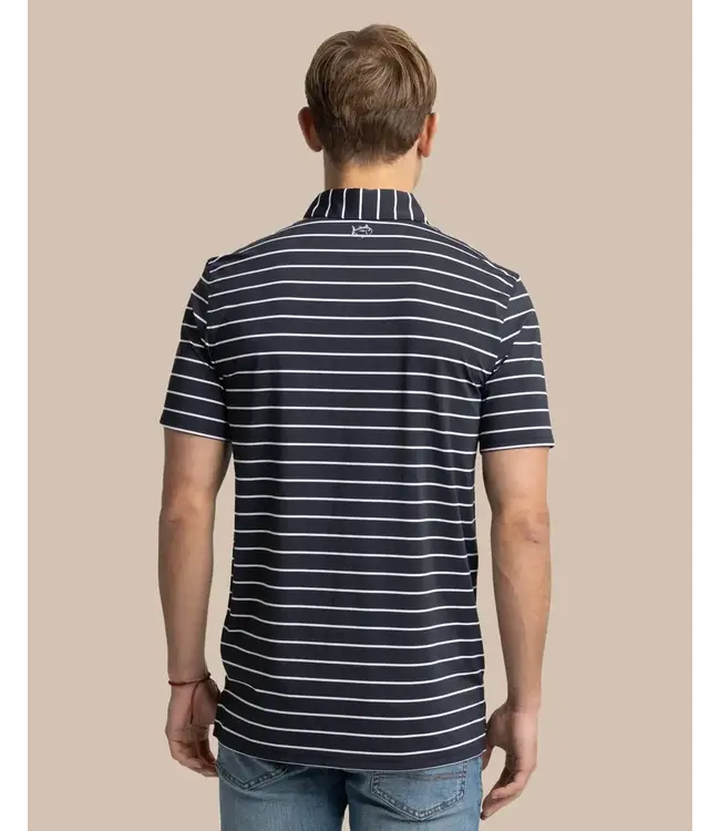 Southern Tide M SS Brreeze Desmond Stripe Perf Polo