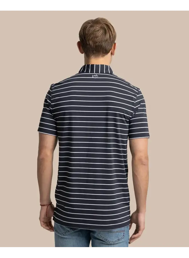 M SS Brreeze Desmond Stripe Perf Polo