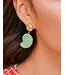 Spartina CARVED MOON SHELL EARRINGS JADE
