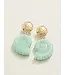 CARVED MOON SHELL EARRINGS JADE