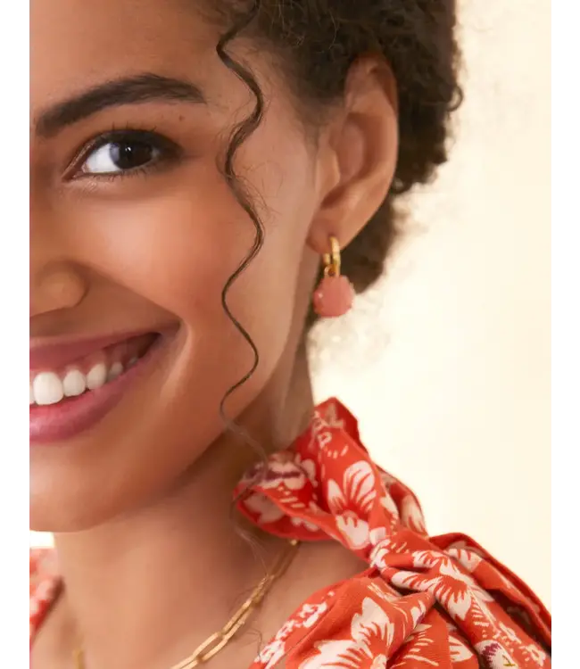 Spartina CARVED SHELL CONVERTIBLE HOOP EARRINGS