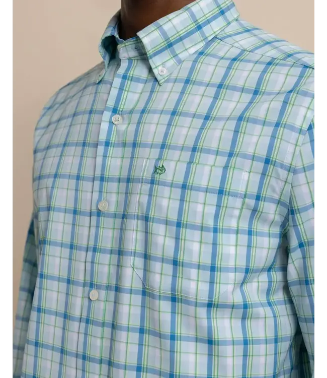 Southern Tide M LS brrr IC Whalehead Plaid Sportshirt