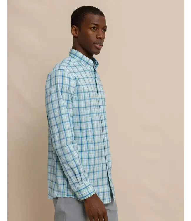 Southern Tide M LS brrr IC Whalehead Plaid Sportshirt