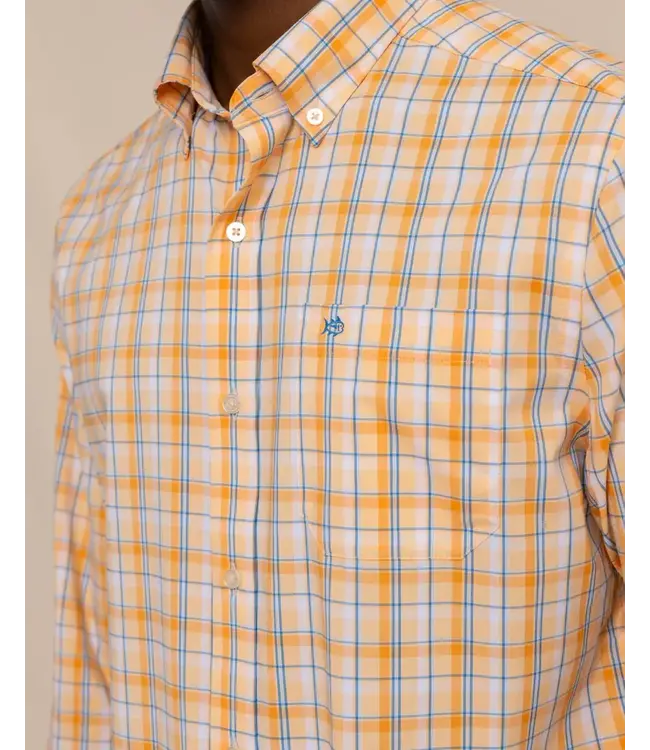 Southern Tide M LS brrr IC Whalehead Plaid Sportshirt