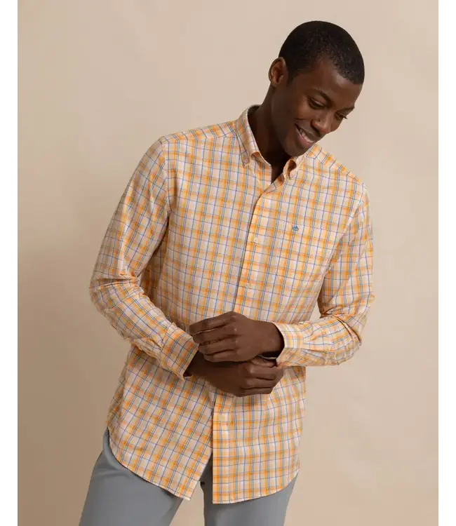 Southern Tide M LS brrr IC Whalehead Plaid Sportshirt