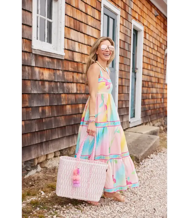 SQUEEZE DE CITRON ROSE MESH CITRON TOTE - MEDIUM