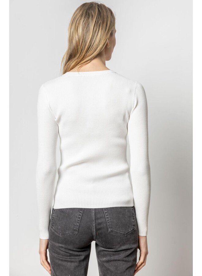 RIBBED CARDIGAN SWEATER
