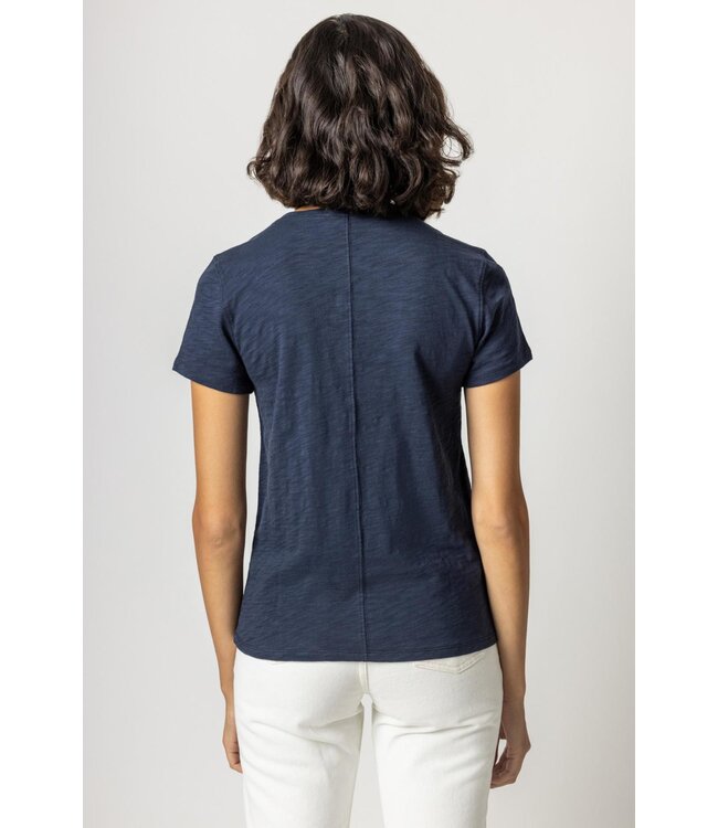Lilla P V-NECK SHORT SLEEVE BACK SEAM TEE