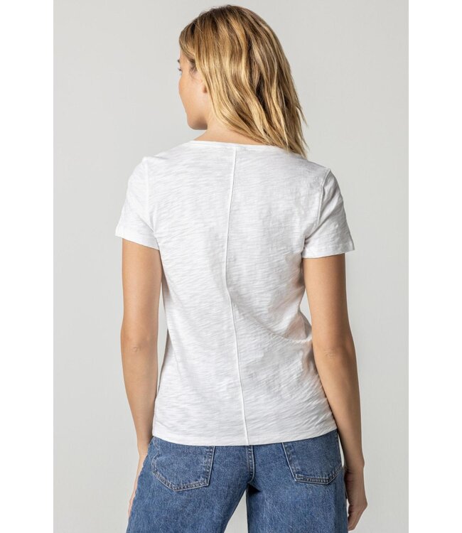 Lilla P V-NECK SHORT SLEEVE BACK SEAM TEE