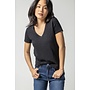 V-NECK SHORT SLEEVE BACK SEAM TEE