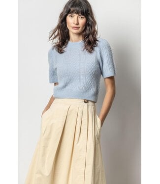 Lilla P CROPPED CABLE SWEATER