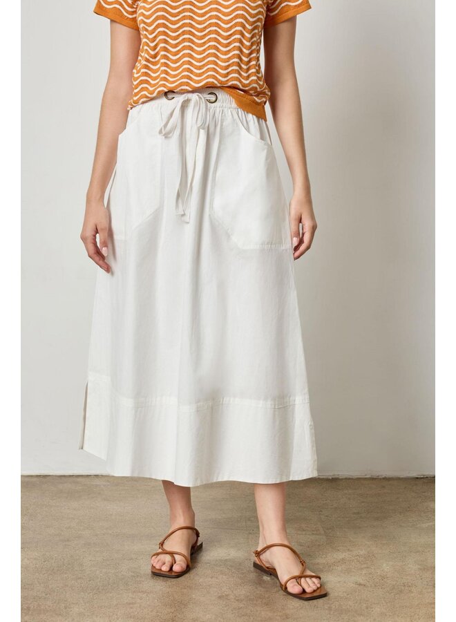 LONG POPLIN SKIRT