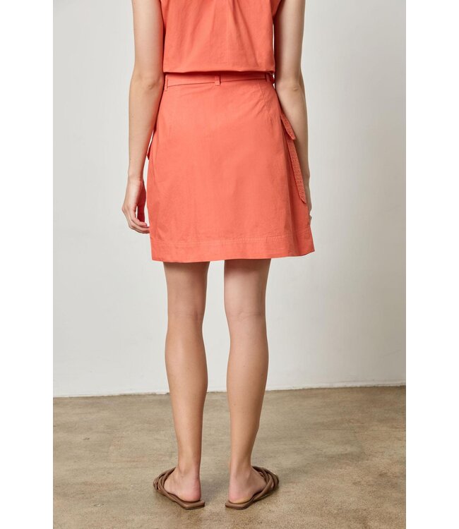 EYELET POCKET WRAP SKIRT