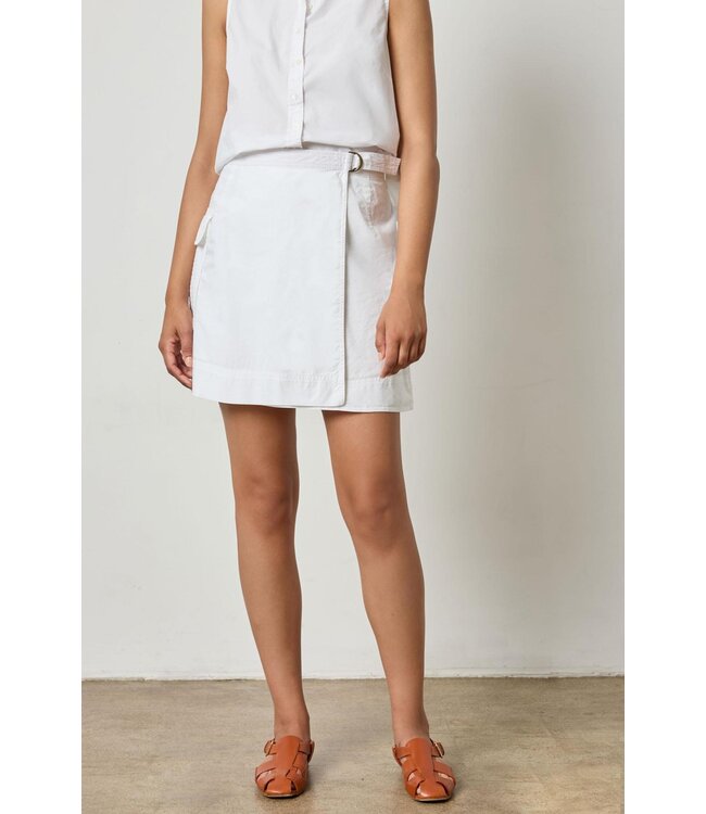 EYELET POCKET WRAP SKIRT