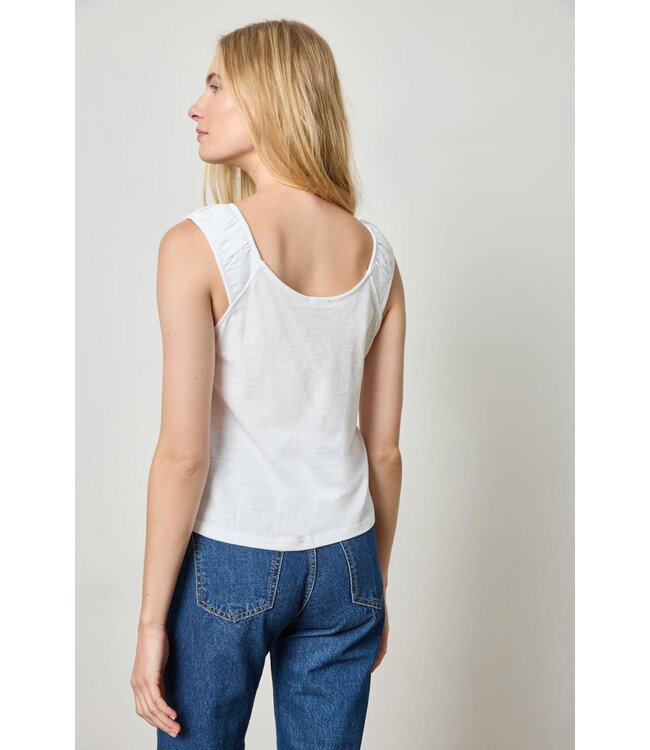 SHIRRED STRAP TANK