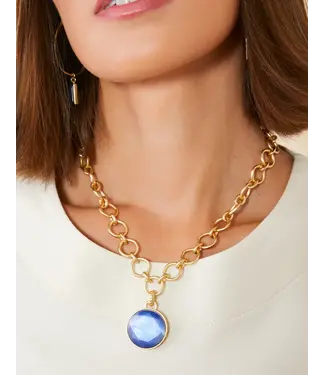Spartina NAIA CHUNKY NECKLACE 20" OPTIC BLUE