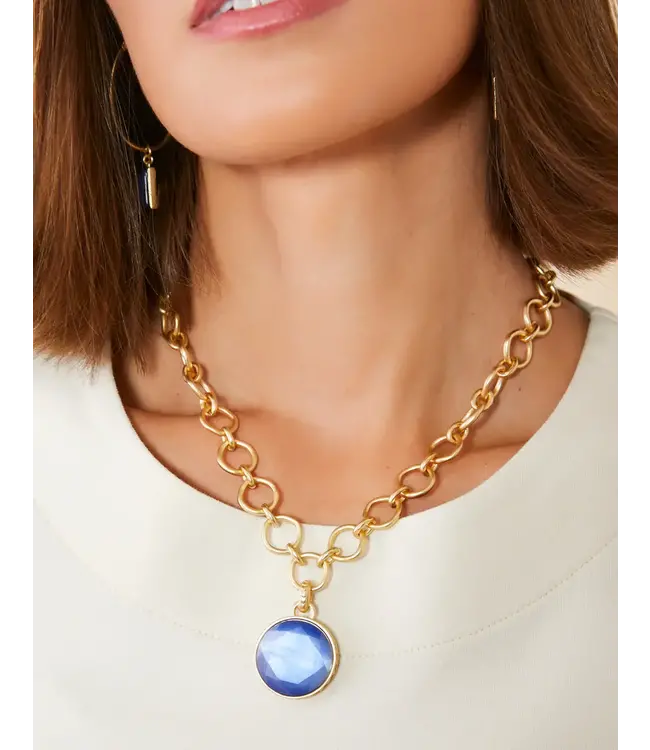 Spartina NAIA CHUNKY NECKLACE 20" OPTIC BLUE