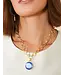 NAIA CHUNKY NECKLACE 20" OPTIC BLUE