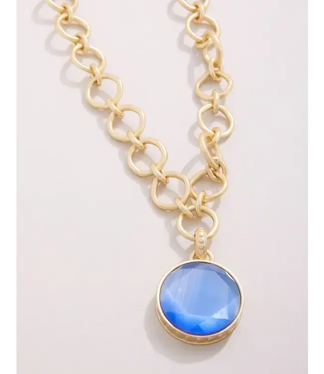 Spartina NAIA CHUNKY NECKLACE 20" OPTIC BLUE