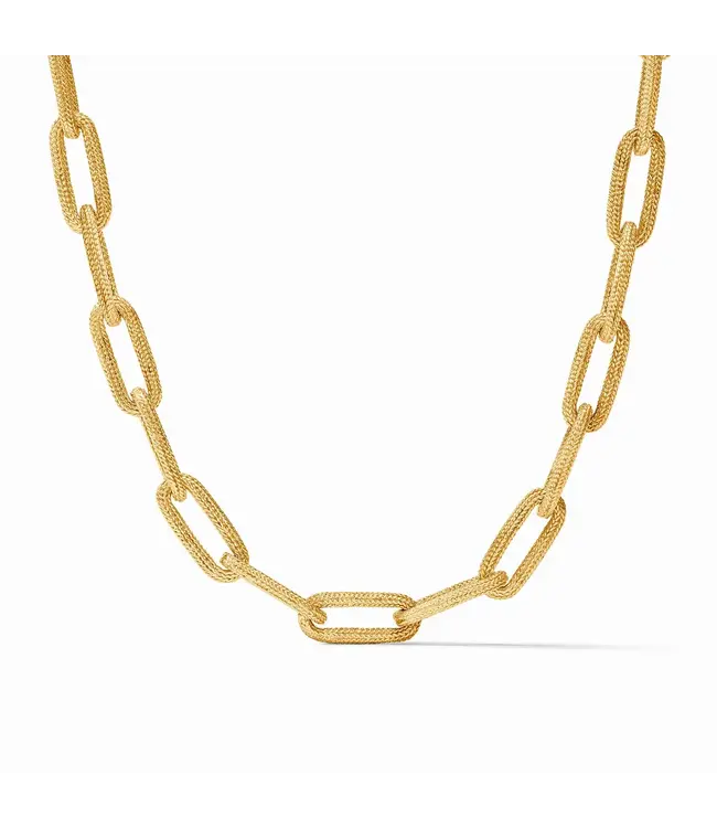 Julie Vos Cheval Paperclip Link Necklace Gold