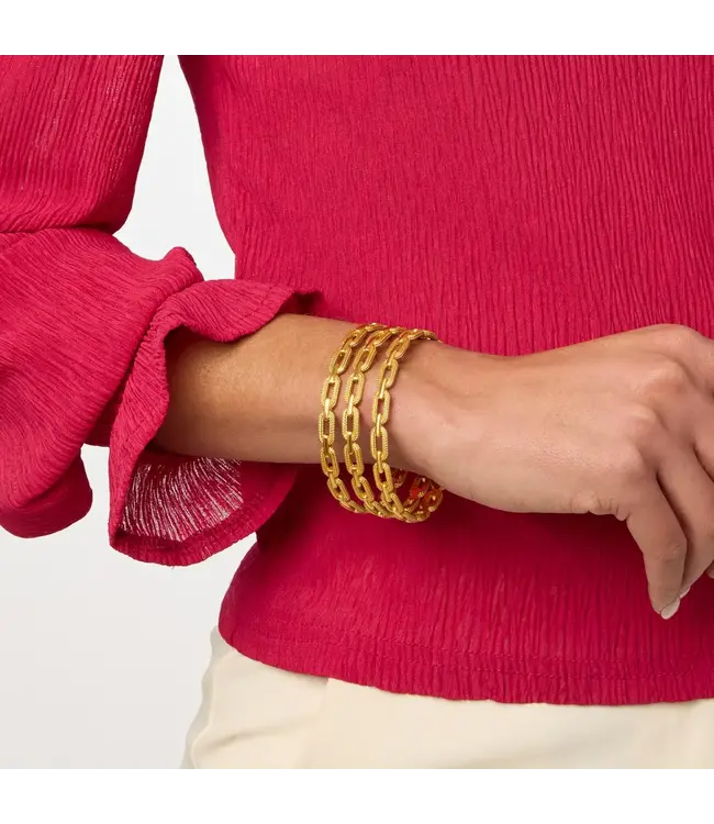 Julie Vos Cheval Paperclip Bangle Gold / Medium