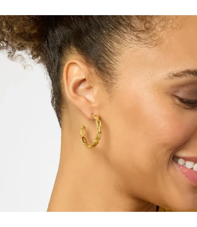 Julie Vos Cheval Paperclip Hoop Gold / Medium