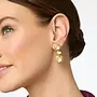 Cabochon Statement Earring  Iridescent Clear Crystal