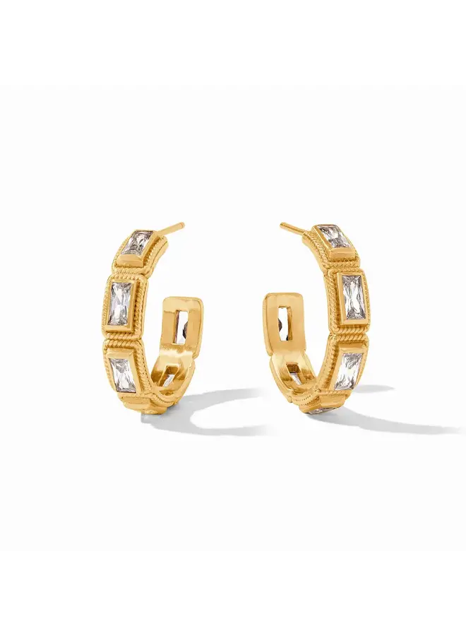 Baguette Hoop  Cubic Zirconia / Small