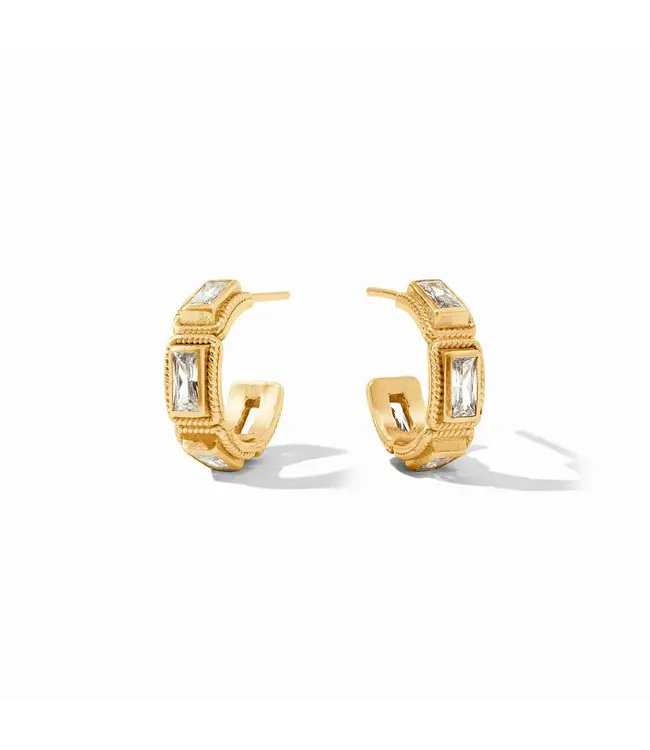 Julie Vos Baguette Hoop Cubic Zirconia / Extra Small