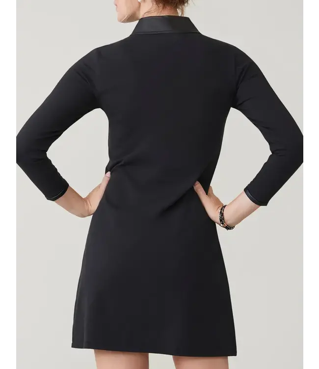 Spartina NORA HALF-ZIP DRESS W/VEGAN LEATHER