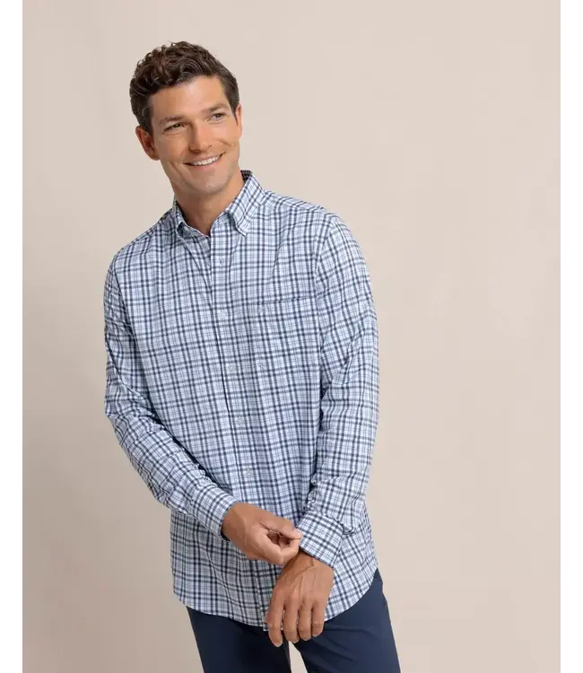 Southern Tide M LS Brr IC Haywood Plaid Sportshirt